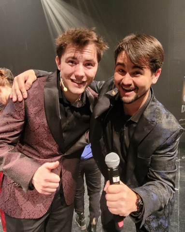 Les animateur de la finale locale du Cégep de Jonquière de Cégeps en spectacle