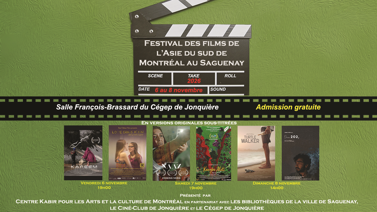 Affiche - Festival des films d'Asie du Sud de Montréal au Saguenay