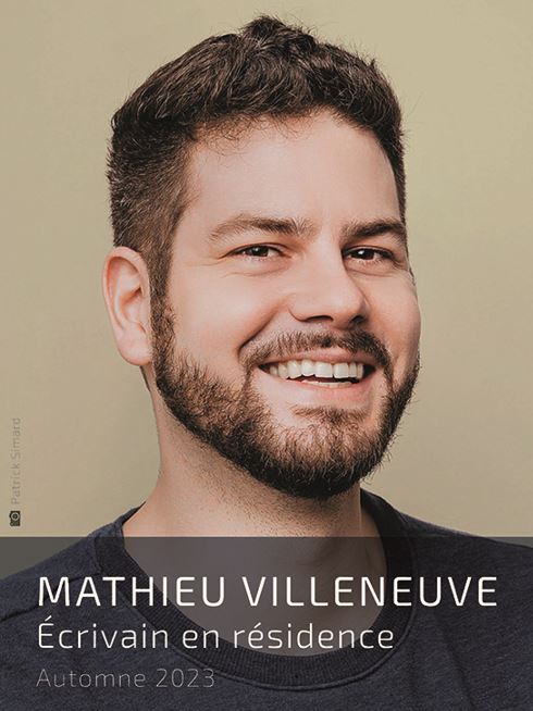 Mathieu Villeneuve, écrivain en résidence au Cégep de Jonquière.